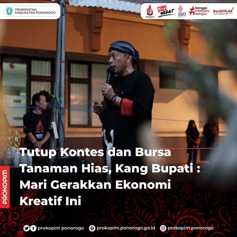 Tutup Kontes dan Bursa Tanaman Hias, Kang Bupati : Mari Gerakkan Ekonomi Kreatif