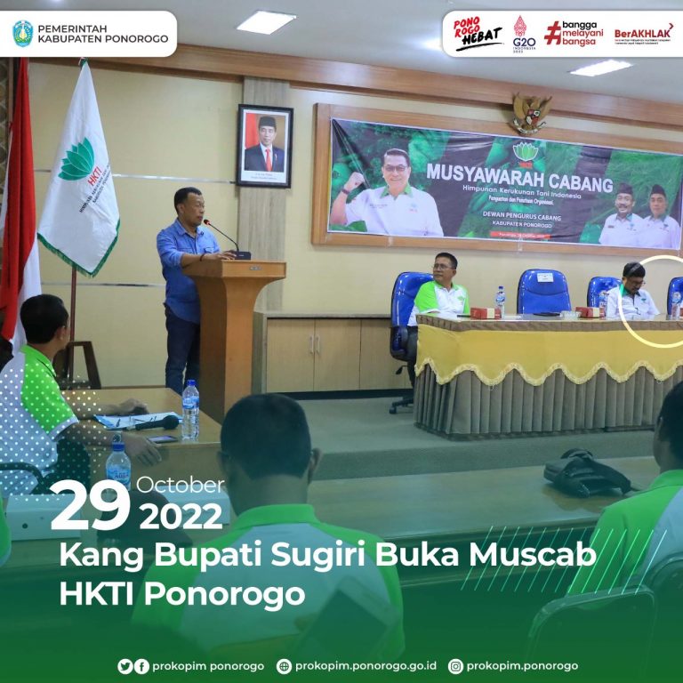 Kang Bupati Sugiri Buka Muscab HKTI Ponorogo