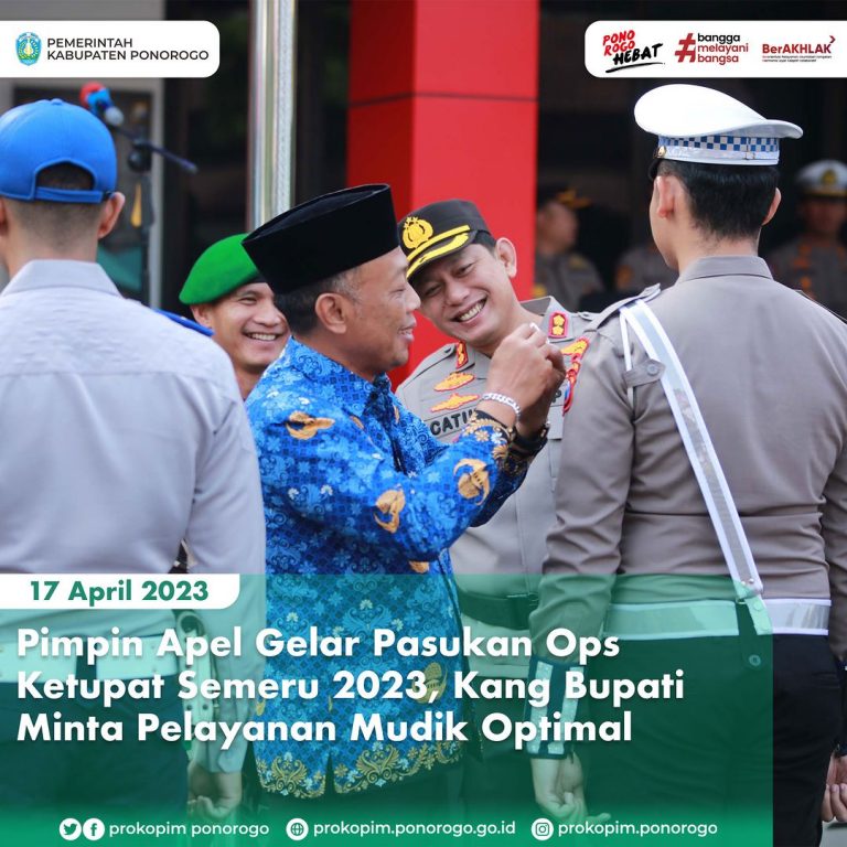 Pimpin Apel Gelar Pasukan Ops Ketupat Semeru 2023, Kang Bupati Minta Pelayanan Mudik Optimal