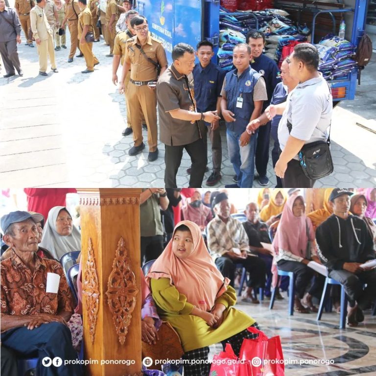 Kang Bupati Salurkan Bantuan Atensi Lansia dan Disabilitas dari Kec. Slahung dan Balong