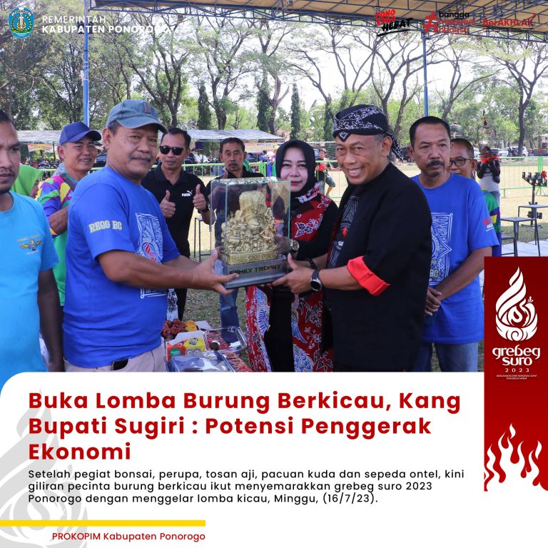 Buka Lomba Burung Berkicau, Kang Bupati Sugiri : Potensi Penggerak Ekonomi