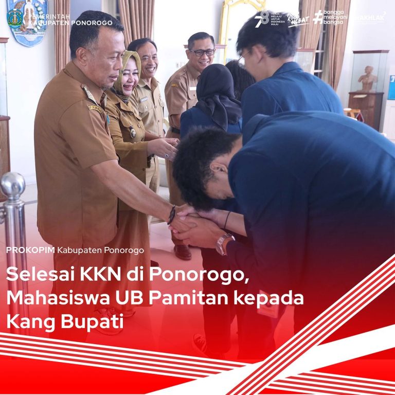 Selesai KKN di Ponorogo, Mahasiswa UB Pamitan kepada Kang Bupati