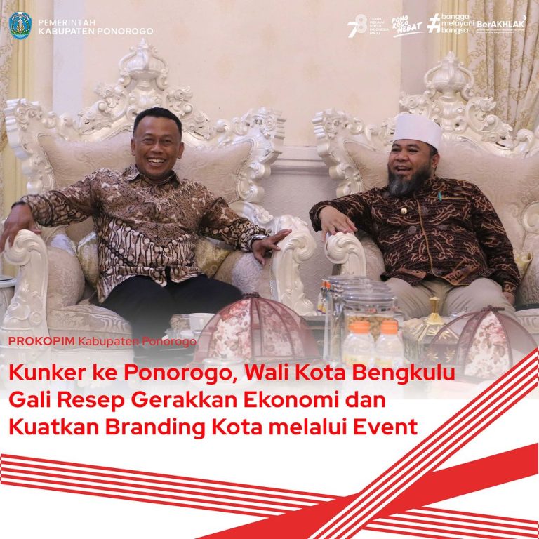 Kunker ke Ponorogo, Wali Kota Bengkulu Gali Resep Gerakkan Ekonomi dan Kuatkan Branding Kota melalui Event