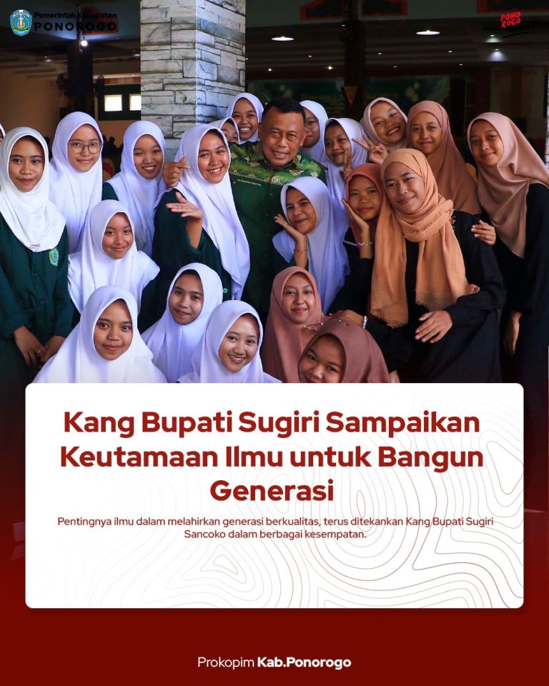 Kang Bupati Sugiri Sampaikan Keutamaan Ilmu untuk Bangun Generasi