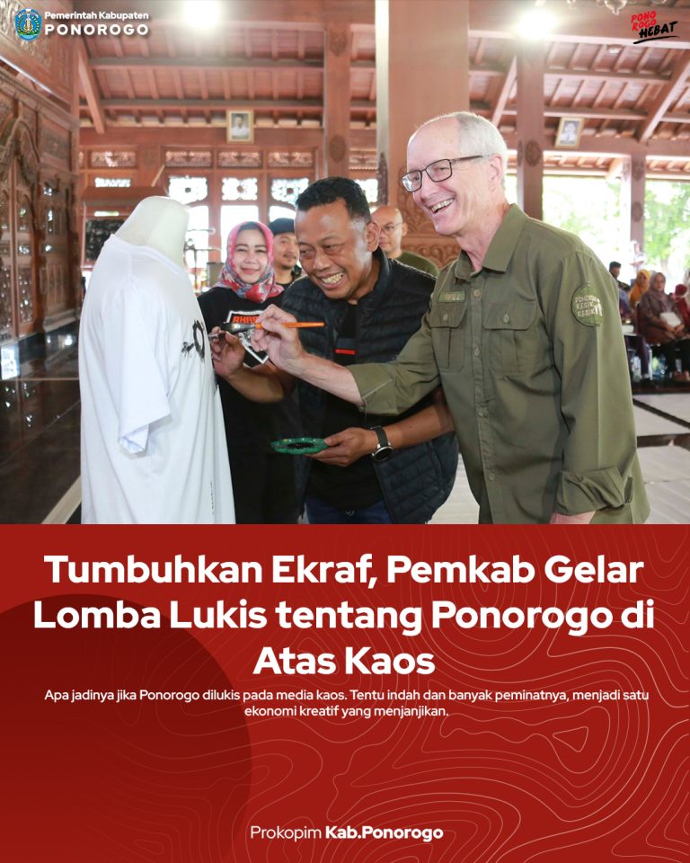 Tumbuhkan Ekraf, Pemkab Gelar Lomba Lukis tentang Ponorogo di Atas Kaos