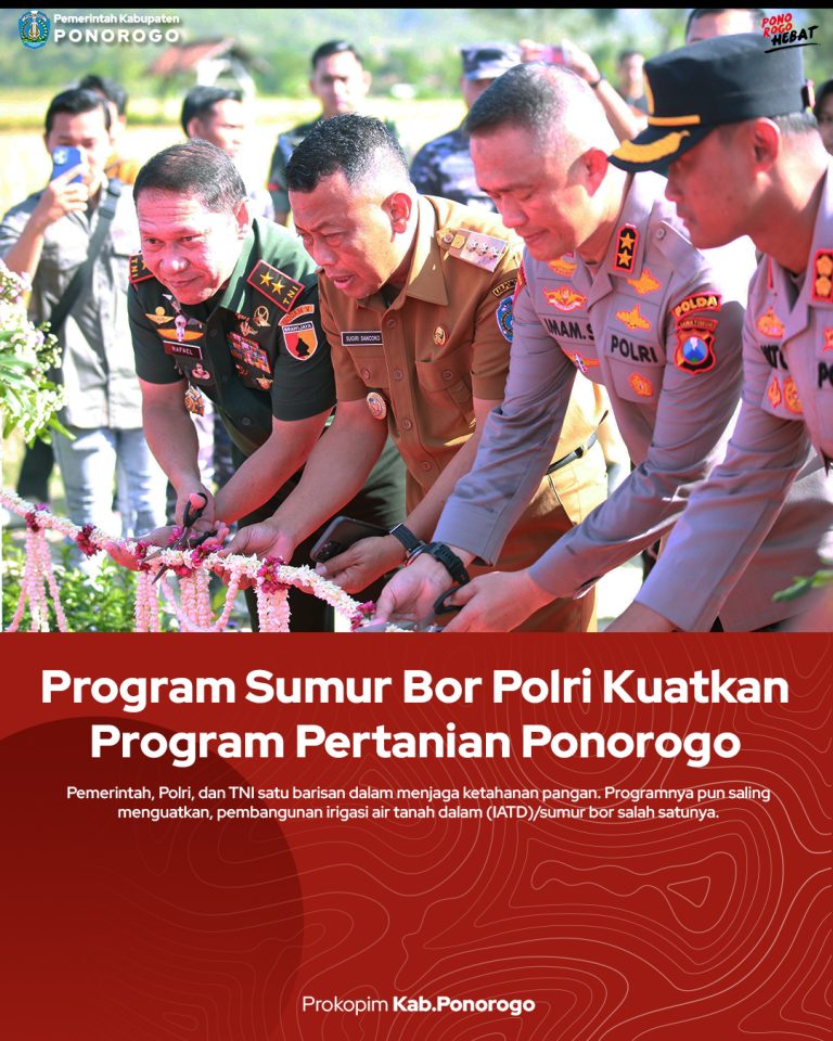 Program Sumur Bor Polri Kuatkan Program Pertanian Ponorogo