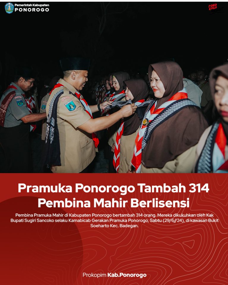 Pramuka Ponorogo Tambah 314 Pembina Mahir Berlisensi