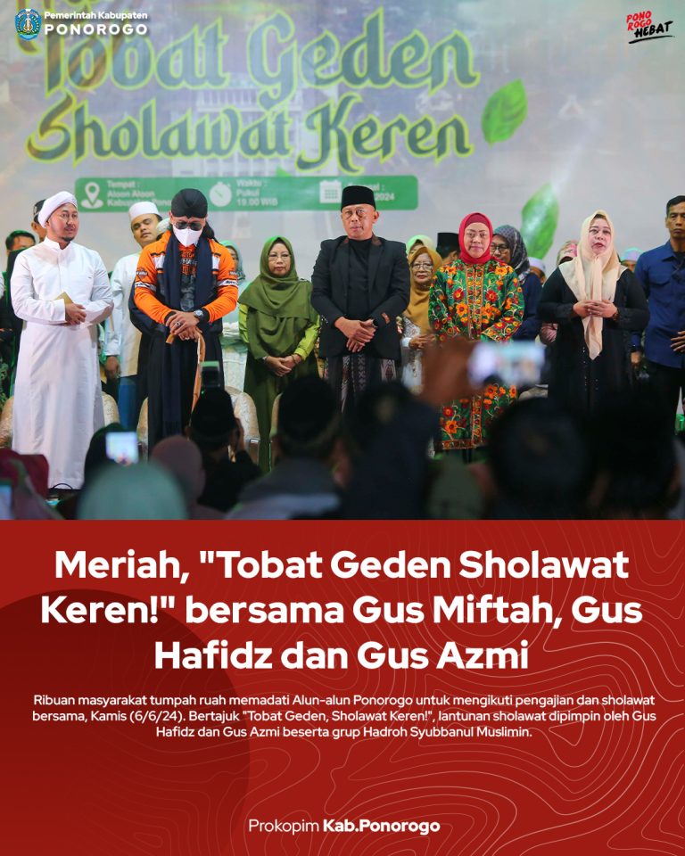 Meriah, “Tobat Geden Sholawat Keren!” bersama Gus Miftah, Gus Hafidz dan Gus Azmi