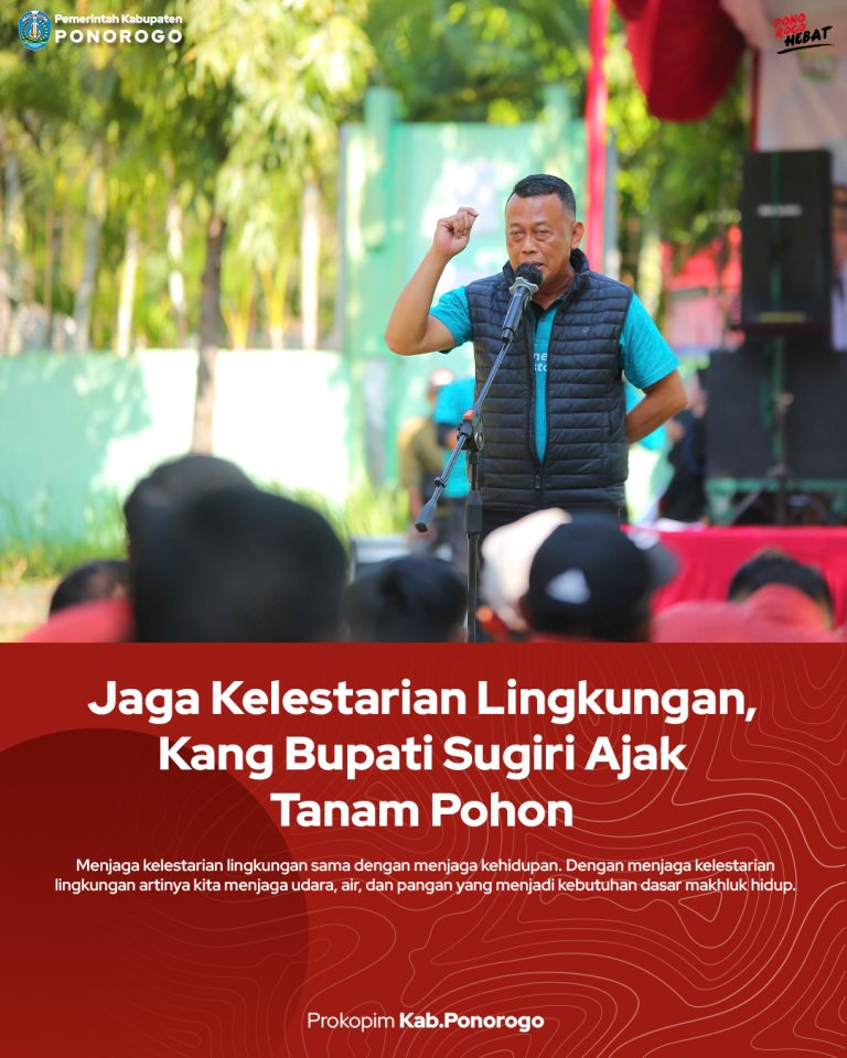 Jaga Kelestarian Lingkungan, Kang Bupati Sugiri Ajak Tanam Pohon