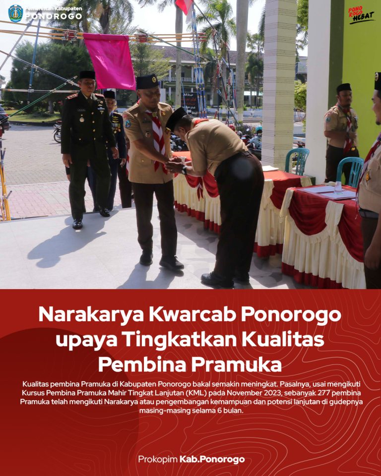 Narakarya Kwarcab Ponorogo upaya Tingkatkan Kualitas Pembina Pramuka