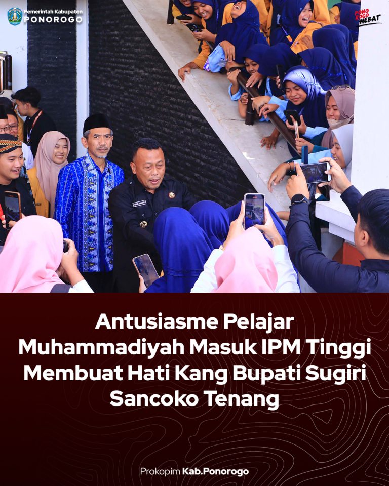 Antusiasme Pelajar Muhammadiyah Masuk IPM Tinggi Membuat Hati Kang Bupati Sugiri Sancoko Tenang