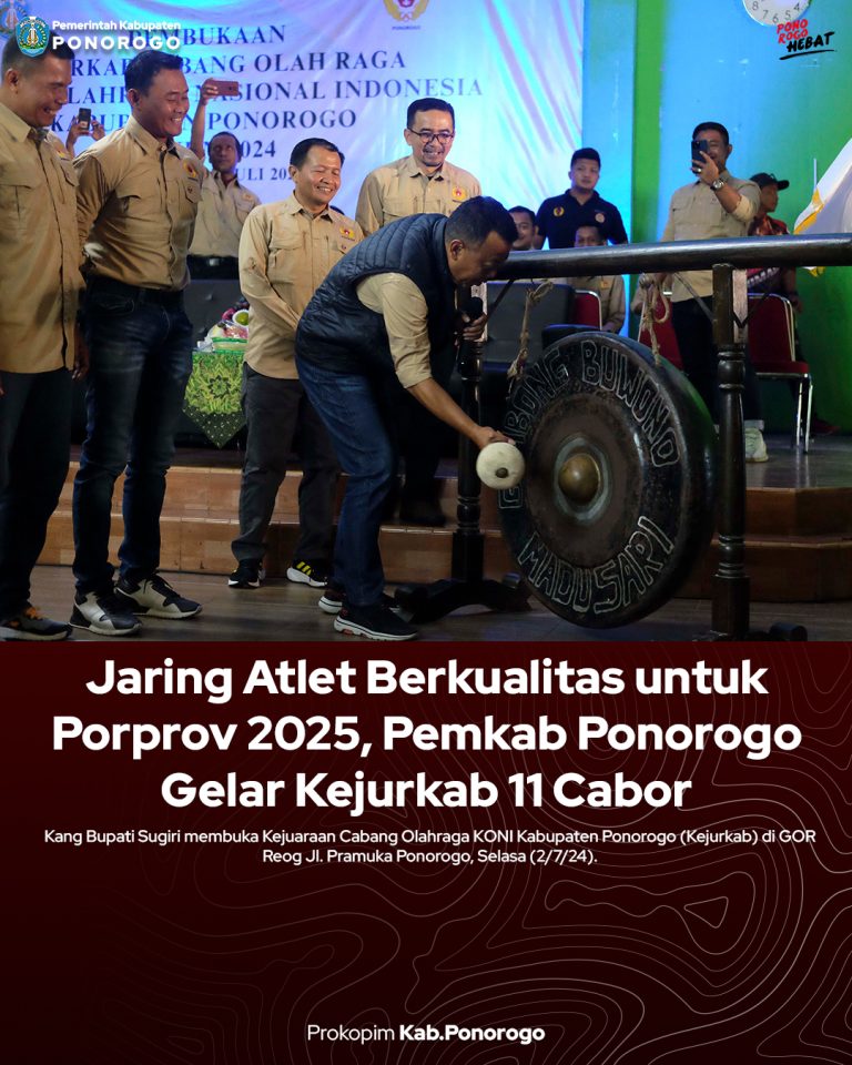 Jaring Atlet Berkualitas untuk Porprov 2025, Pemkab Ponorogo Gelar Kejurkab 11 Cabor