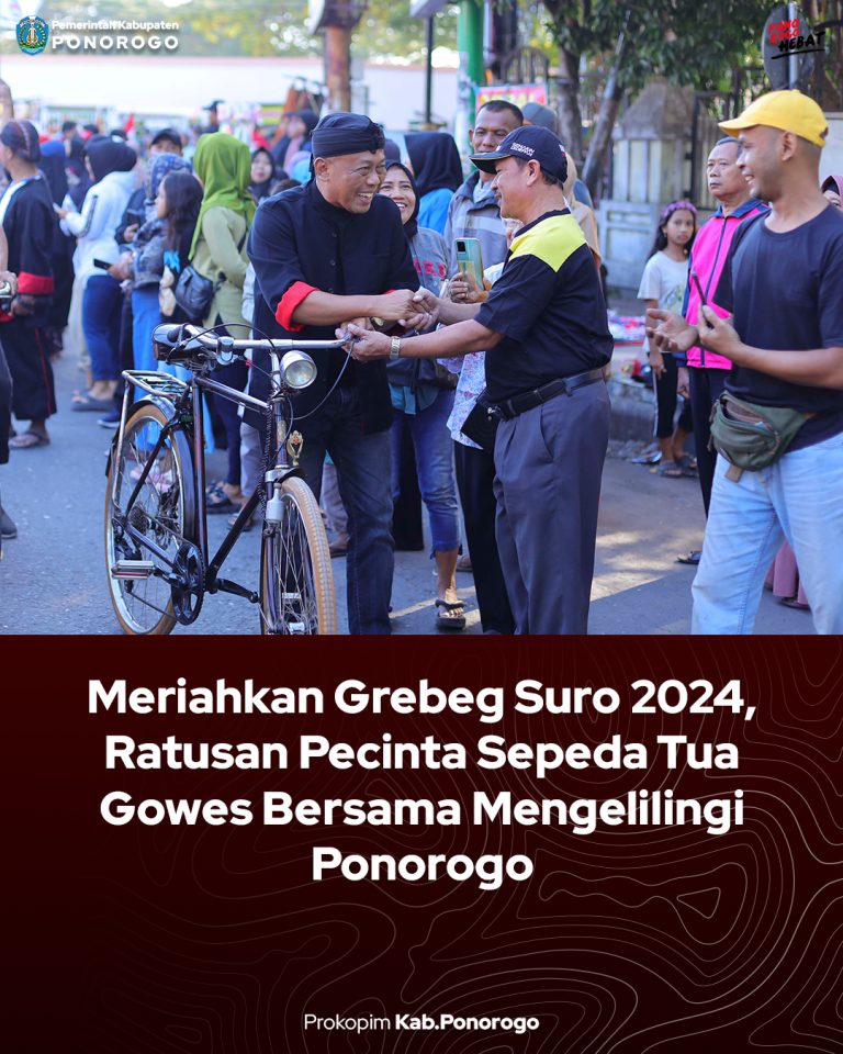 Meriahkan Grebeg Suro 2024, Ratusan Pecinta Sepeda Tua Gowes Bersama Mengelilingi Ponorogo