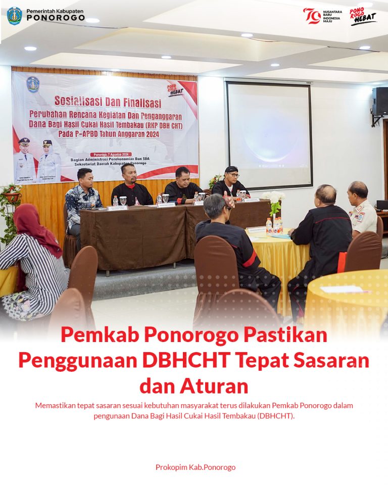 Pemkab Ponorogo Pastikan Penggunaan DBHCHT Tepat Sasaran dan Aturan