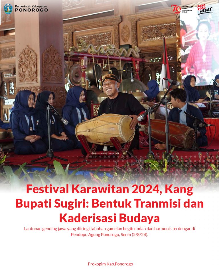 Festival Karawitan 2024, KAng Bupati Sugiri Bentuk Transmisi dan Kaderisasi Budaya