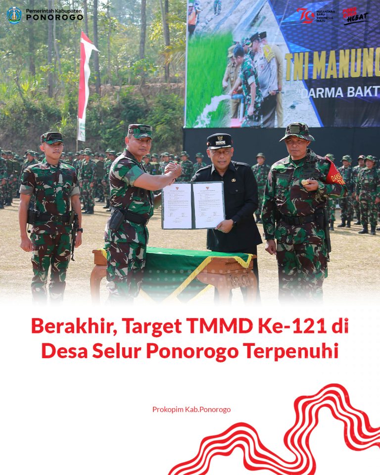 Berakhir, Target TMMD Ke-121 di Desa Selur Ponorogo Terpenuhi
