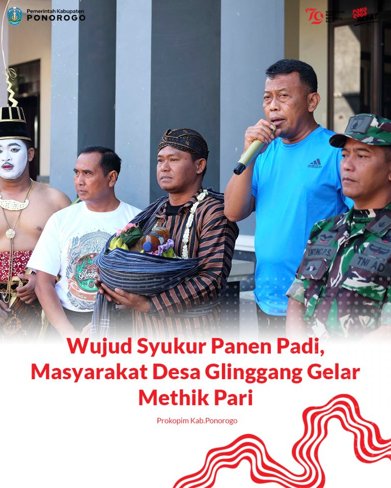 Wujud Syukur Panen Padi, Masyarakat Desa Glinggang Gelar Methik Pari