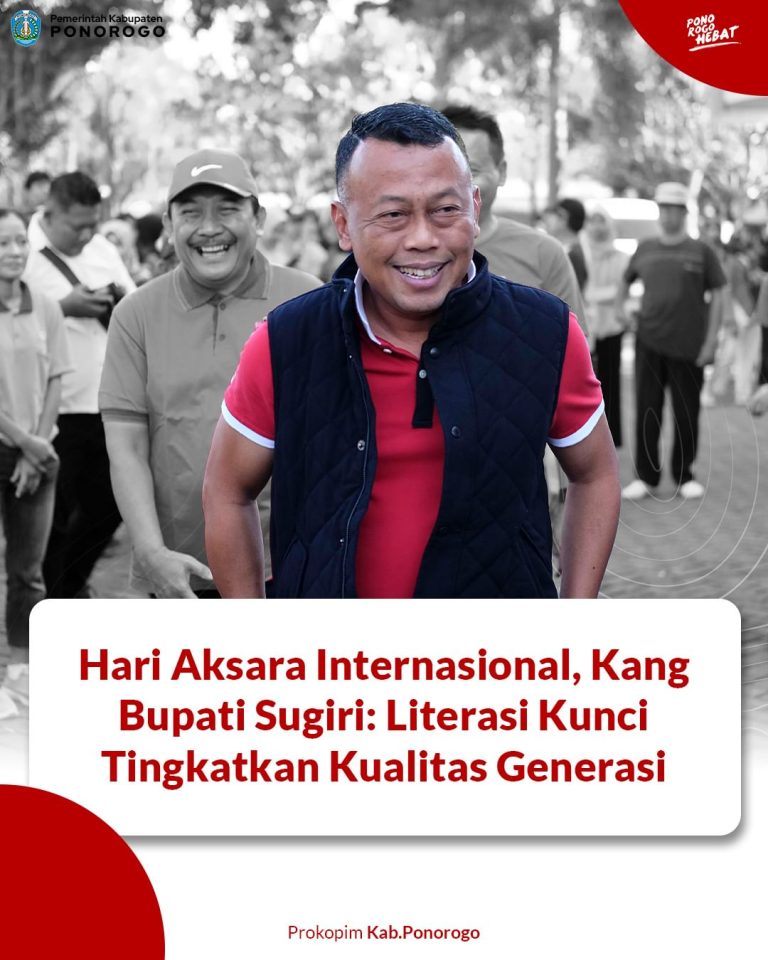 Hari Aksara Internasional, Kang Bupati Sugiri: Literasi Kunci Tingkatkan Kualitas Generasi