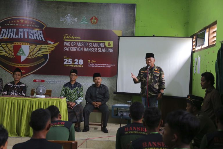 Hadiri Diklatsar Banser Slahung, Kang Bupati Sugiri : Banser Harus Berperan Aktif dalam Masyarakat