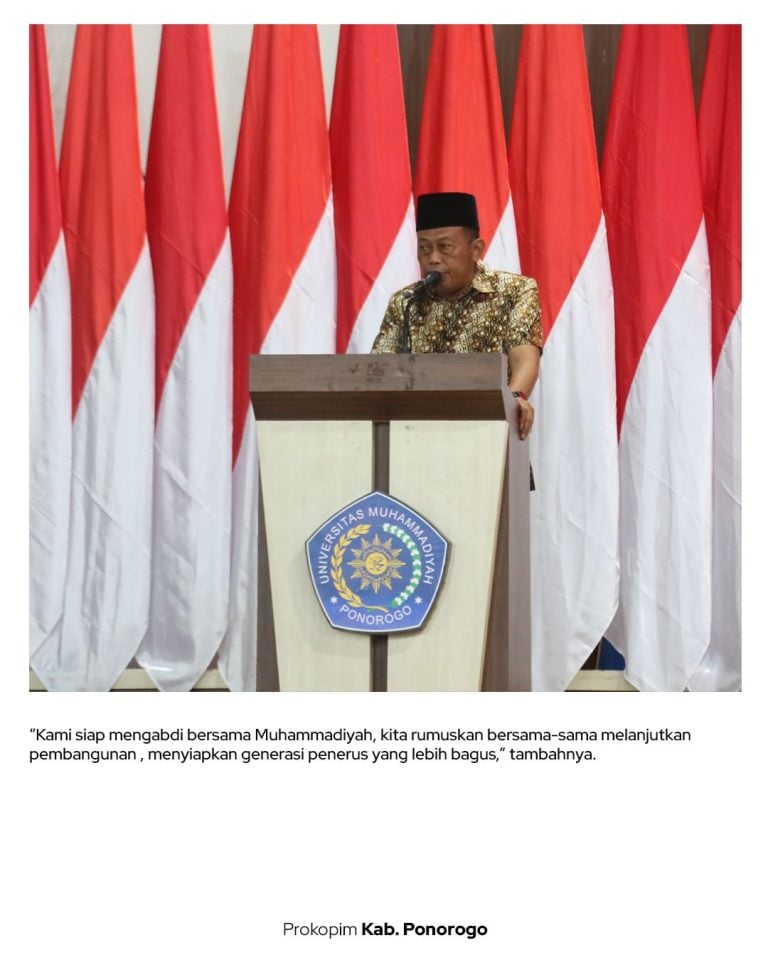 Milad Ke-112 Muhammadiyah, Kang Bupati Sugiri Sancoko Siap Kuatkan Kolaborasi Bangun Ponorogo